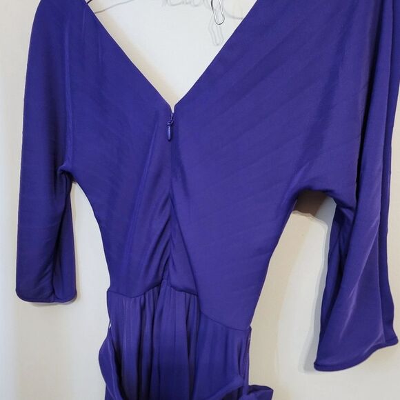 BcbgMaxAzria Perisan Blue Cruz V-Neck Dress Pleated Size XS - Picture 10 of 13